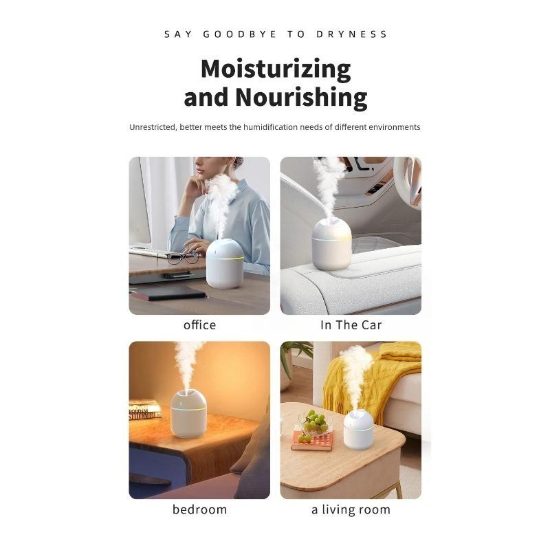 USB Mini Air Humidifier Aroma Essential Oil Diffuser For Home Car Ultrasonic Mute Mist Maker Diffuser with LED Color Lamp