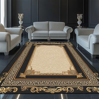 Luxurious Gold Large Carpets for Living Room Europe America Villa Hall Carpet Decoration Sofa Rug Non-slip Coffee Tables Mat 