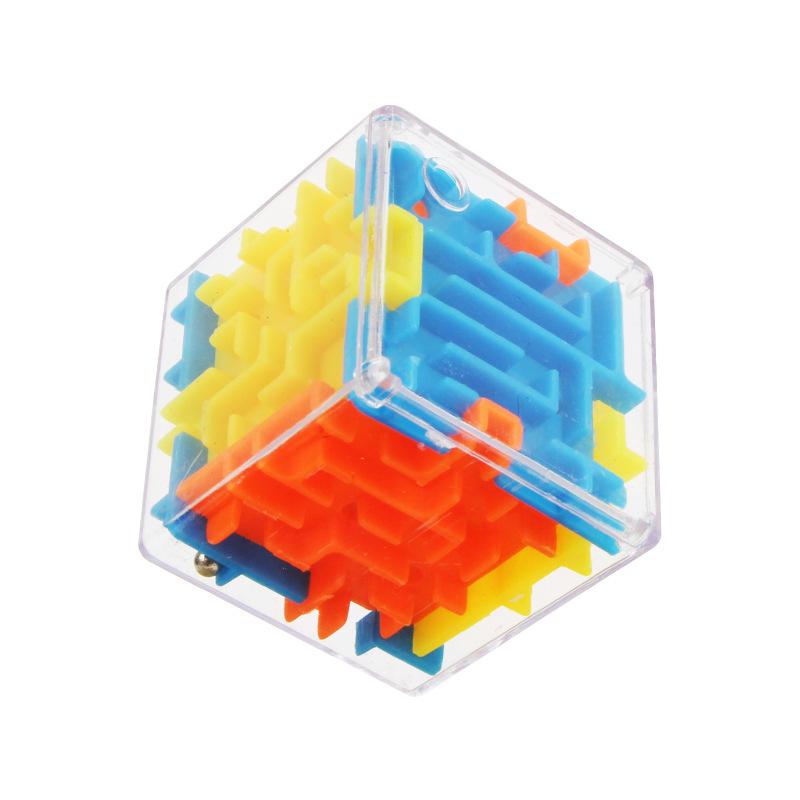 1-2Pc 3D Mini Maze Magic Cubes Puzzle Speed Cubes Rolling Ball Magic Cubes Maze Toys For Children Kids Educational Toys 4Cm Cube