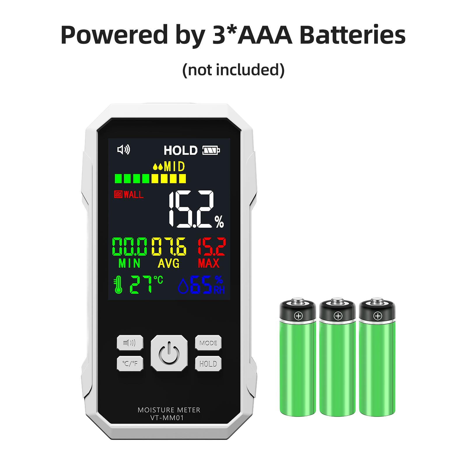 

Бесконтактный влагомер для гипсокартона, древесины, детектор влажности, неразрушающий тестер с ЖК-дисплеем