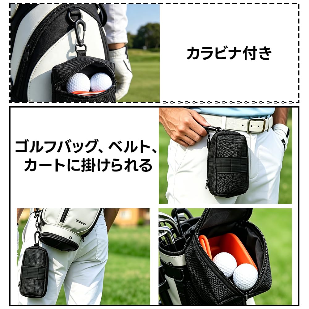 Golf ball case for 2 golf balls, 4 needle positions