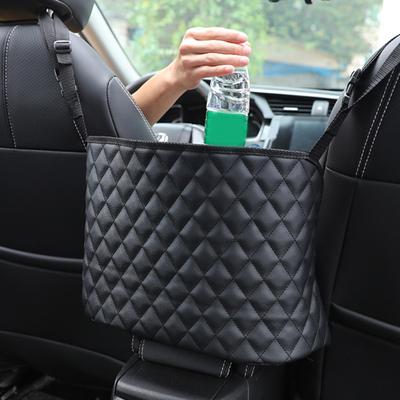 Pochette de support de sac de rangement élastique, organisateur central arrière de siège de voiture de grande capacité