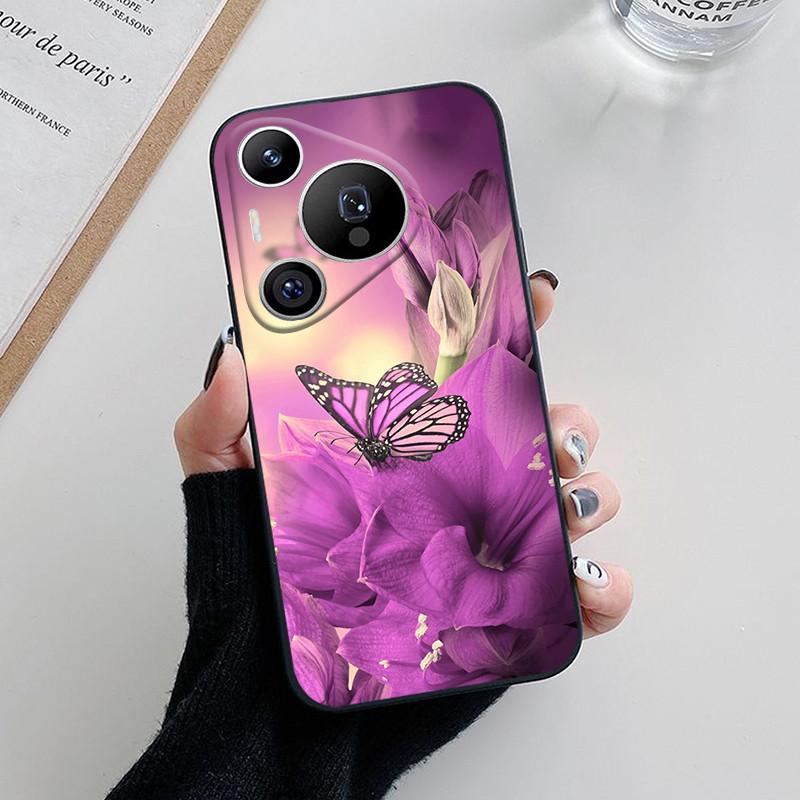 For Huawei Pura 70 Case Lovely Cartoon Flower Soft Silicone Phone Cover For Huawei Pura 70 Pro Plus Pura70 Ultra Funda Coque