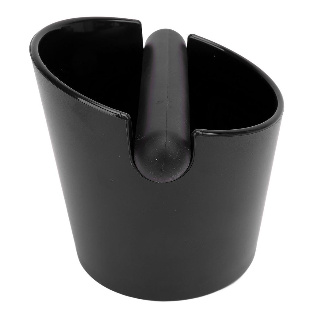 Coffee Knock Box Splashing Proof Plastic Anti Slip Bottom Sock Absorption Coffee Grounds Knock Box with Knock Bar Black
