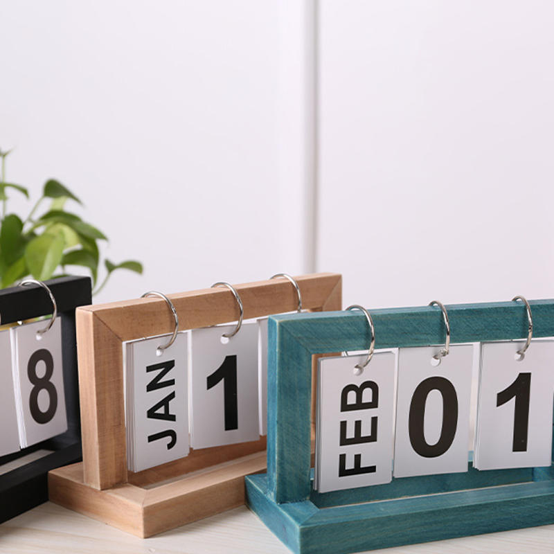 Simple Wooden Calendar, Flip Page Home Gift Decoration, Desktop Perpetual Photo Decoration2025 NEW2025 NEW