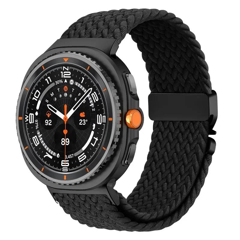 Nylon Braided Band for Samsung Galaxy Watch 8 40mm 44mm Elastic Sports Strap for Galaxy Watch 8 Classic 46mm Watch Accessories