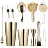 Cocktail Shaker Bar Set: 2 Weighted Boston Shakers,Cocktail Strainer Set,Jigger,Muddler and Spoon, Ice Tong and 2 Bottle Pourer