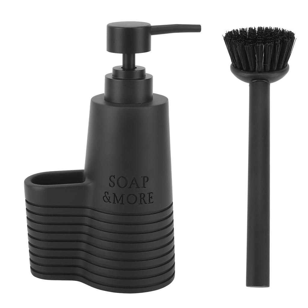 Dish Soap Dispenser Stainless Steel Washing Up Liquid Dispenser with Cleaning Brush for Kitchen