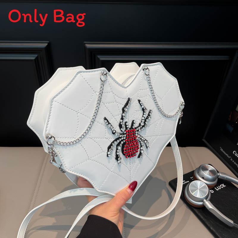 Alien Girl Heart Shape Shoulder Bag With Chain Water Dots For Streetwear Fashion
