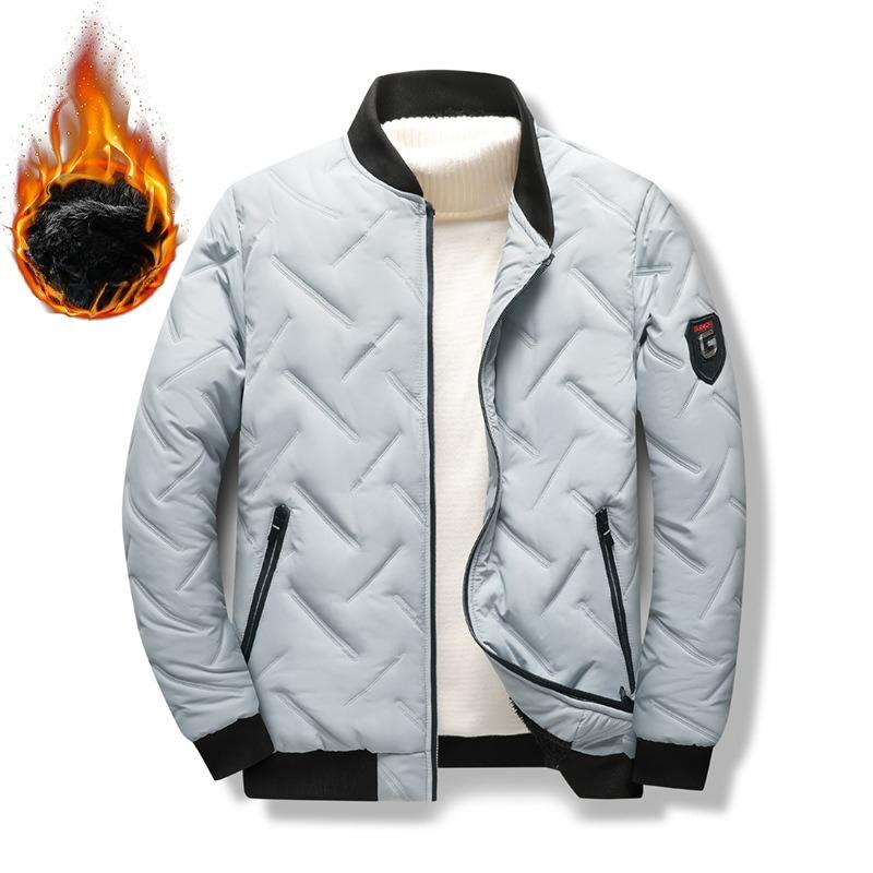 

New Autumn and Winter Jacket for Men s Baseball Collar Light and Casual Warm Cotton Jacket for Cotton Jacket Trendy Slim Casual Cotton Jacket L