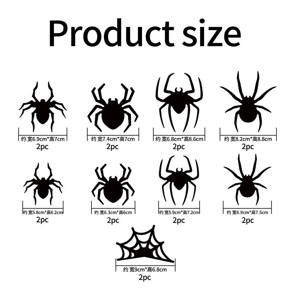 Halloween Dekorationen 3D LED Leuchtende Spinne Fledermaus Wandaufkleber Set, Leuchtet im Dunkeln für Haus Bar, 16er Pack