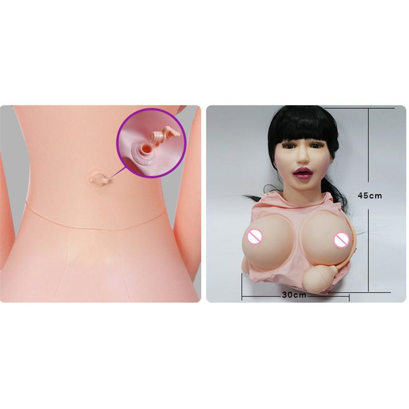 Male Inflatable Doll with Pubic Hair Sitting Position Fun Masturbator Adult Sexual Products Can Make Sound