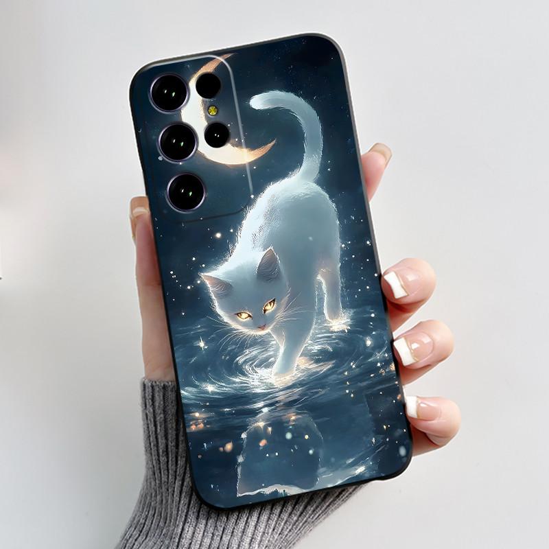 Custodia Per Oukitel C61/C61 Pro/C61 GT Custodia Estetica Gatto Carino Cartone Animato Nero Morbido Silicone Cover Posteriore Antiurto TPU Custodia per Telefono