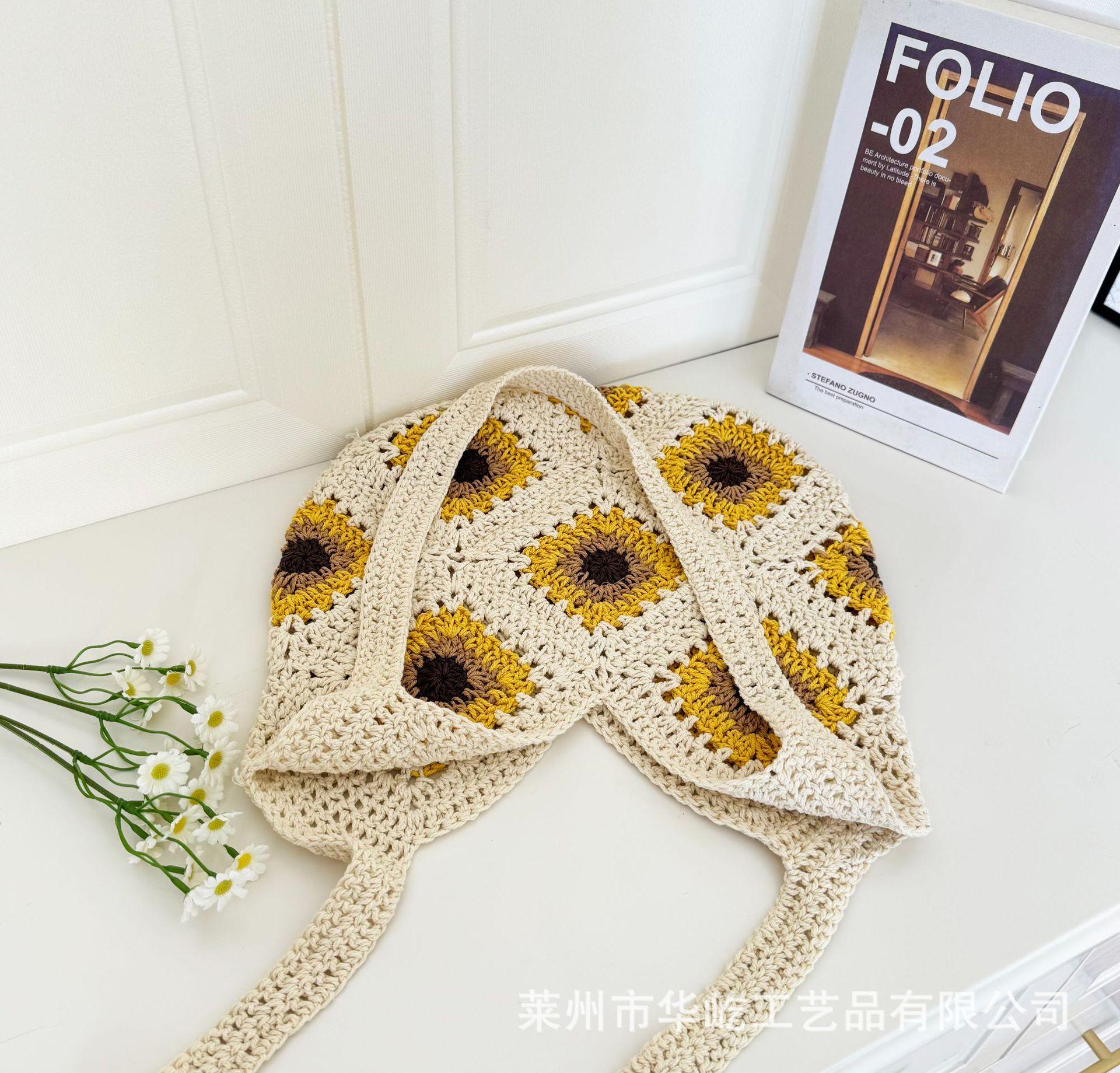 

2025 summer new straw bag casual woven large capacity shoulder bag underarm tote bag vacation beach bag 34*32 бежевый