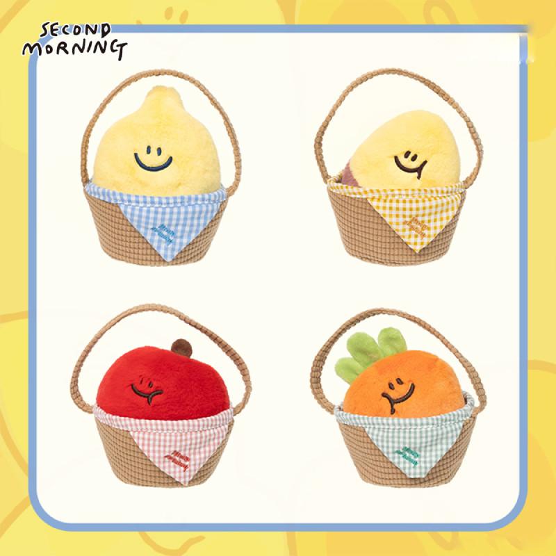 Adorable Second Morning Plush Fruit Basket Doll 5 Inch Soft Apple Lemon Toy Gift