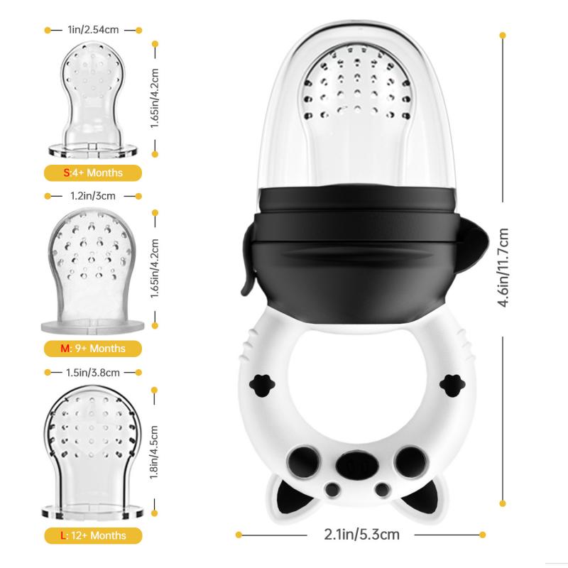 Baby-Obstbeutel/Eisbeutel mit Beißring, Baby-Beißspielzeug ab 4 Monaten, BPA-freie Silikontasche und Beißring, Linderung beim Zahnen