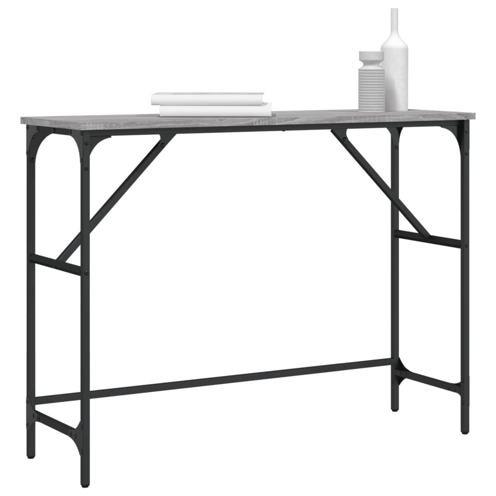 Console Table Grey Sonoma 100x32x75 cm Particleboard