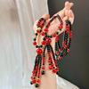 Vintage High Quality Natural Black Agate Chalcedony Contrasting Collarbone Chain Necklace Sweater Chain