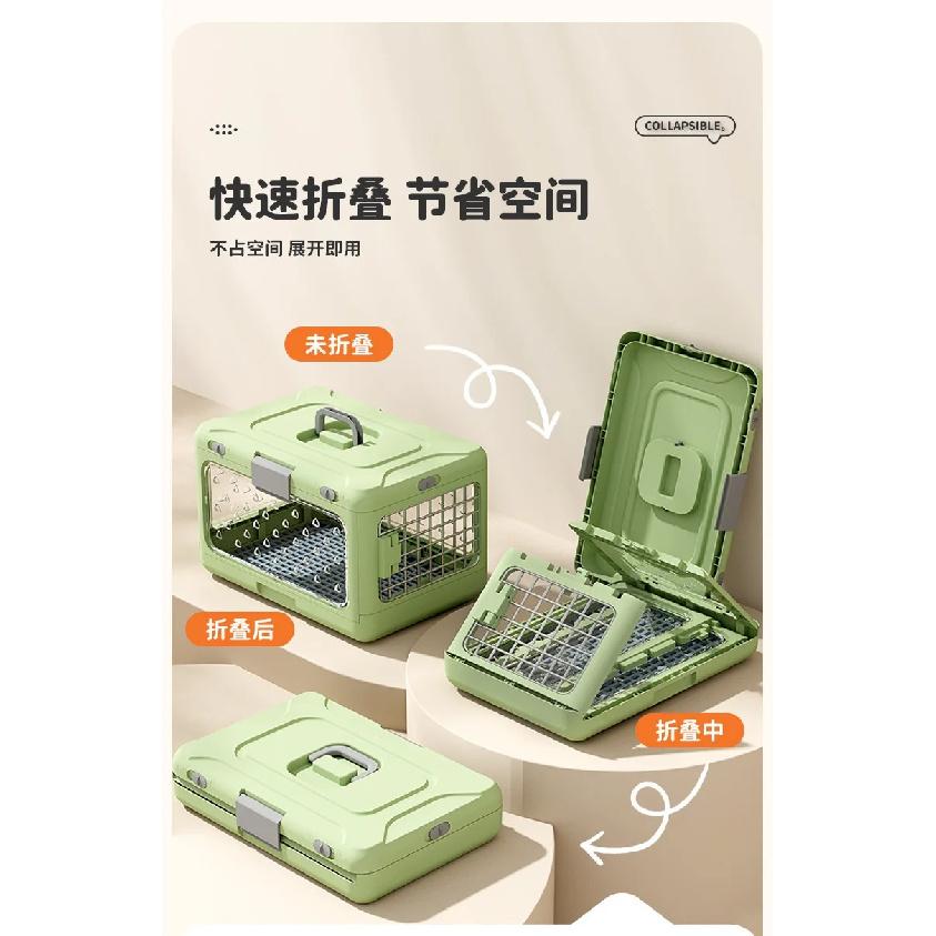 Pet Supplies Portable Pet Air Bag Folding Dog Suitcase Out Car Carrying Large Capacity Cat Checked Transparent Box