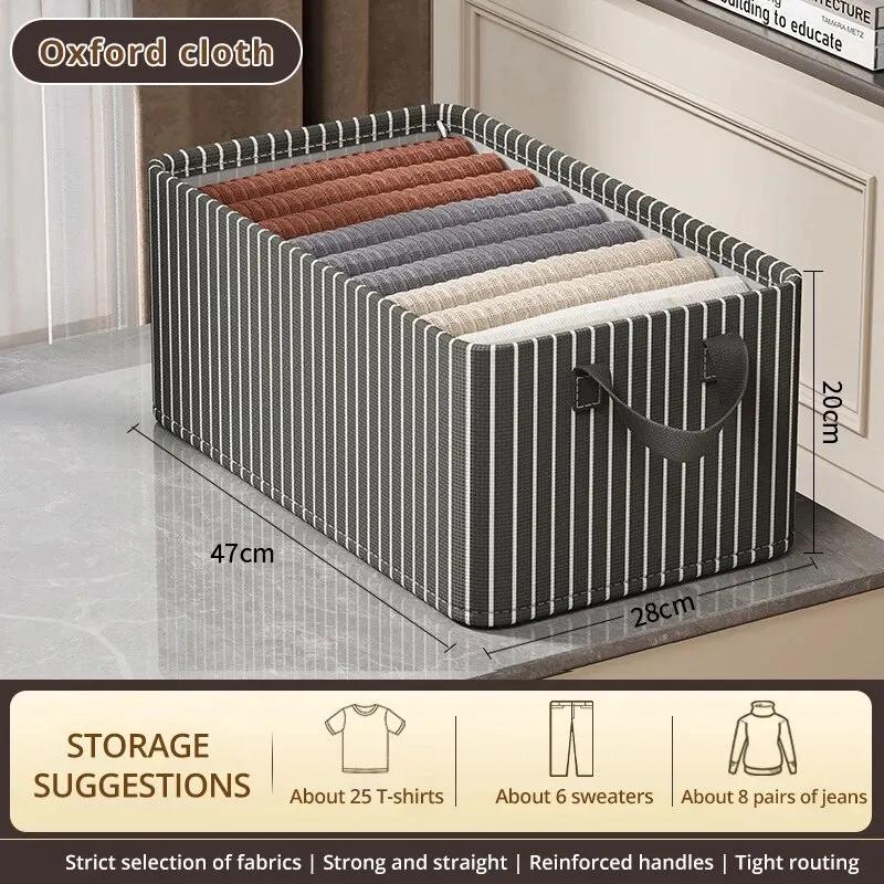 1 Piece of Clothing Storage Box, Household Foldable Clothing Storage Box, with Steel Frame Wardrobe for Organization and Storage