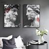 David Sculpture Canvas Painting Posters and Prints Black White Statue Wall Art Picture Street Artwork for Living Room Home Decor