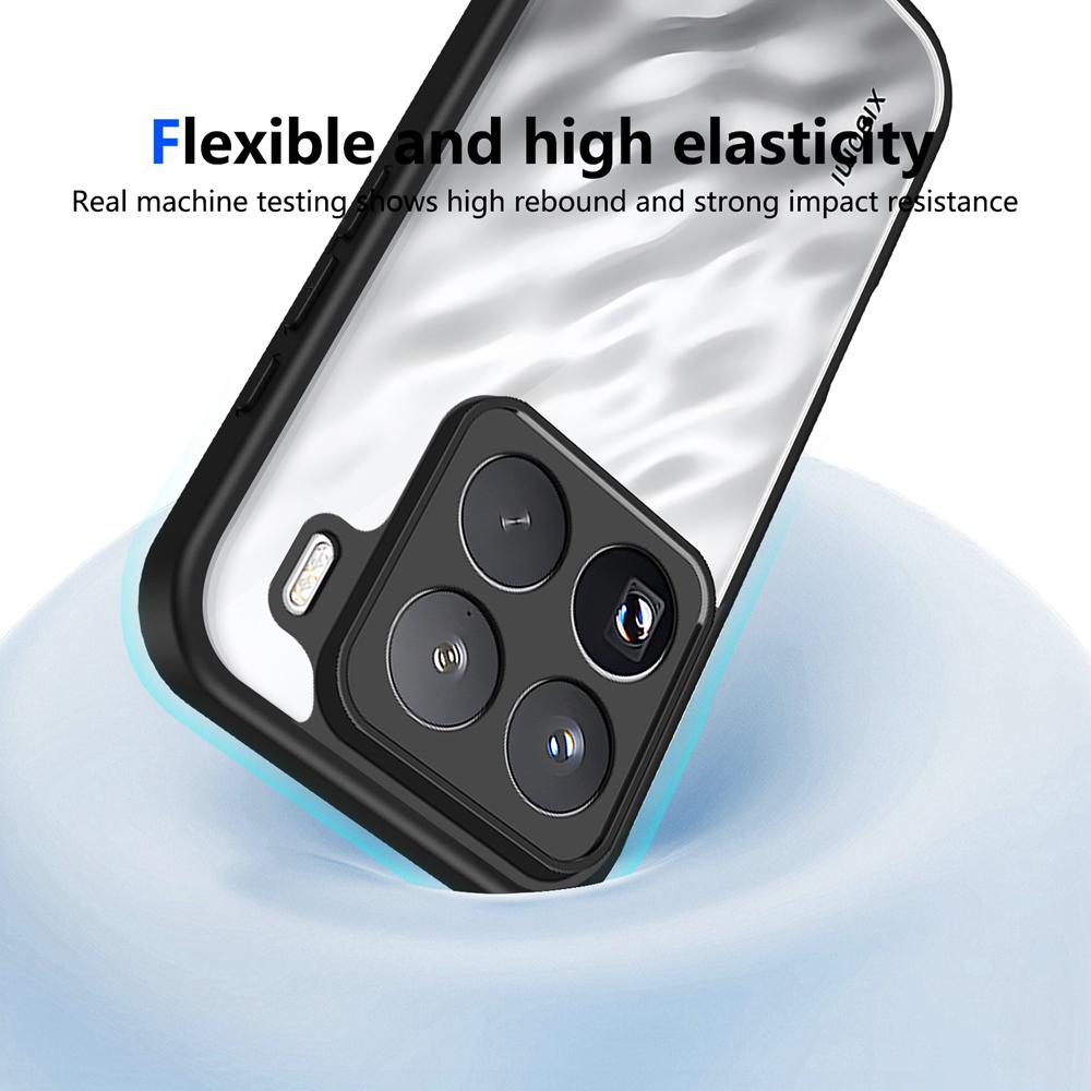 KEYSION Transparent Phone Case for Xiaomi 15T 15T Pro 5G Soft Silicone+PC Clear Shockproof Phone Back Cover for Xiaomi 15T Pro