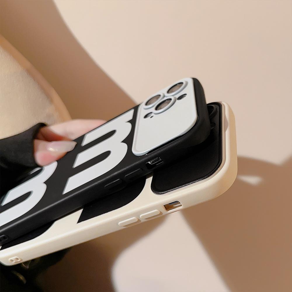 Niche Simple Letter M Suitable for Iphone14 Apple 15 Mobile Phone Case 13Pro Max Personality 11 Trend 16 Soft XR