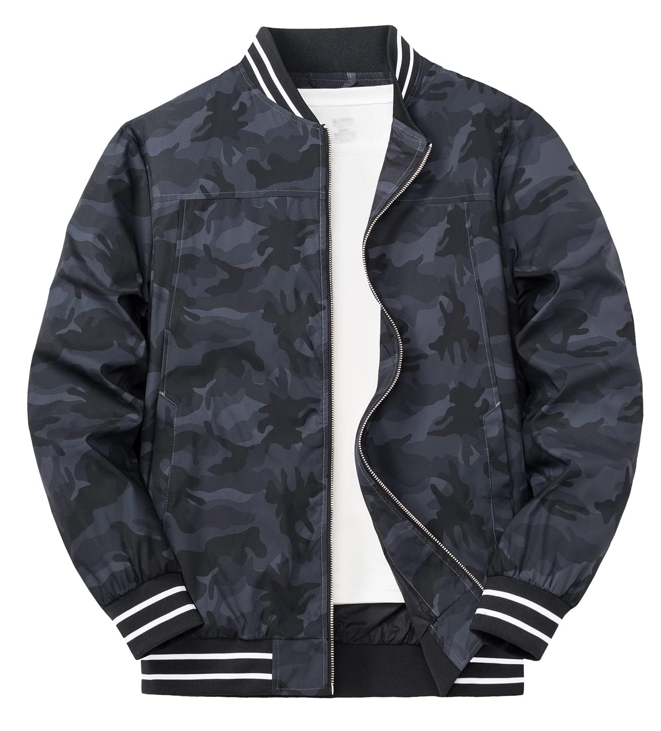 

Jumper Thin Rider Jacket Windproof Military Jacket Camouflage Outdoor Jacket Mountain Climbing Windbreaker Golf Color Black 2XL [KEFITEVD] Men s