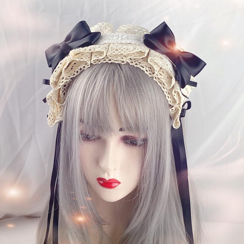 Multicolor Sweet KC Lace Hair Clips Lolita Bow Removable Lolita Headband Korean Hair Accessories