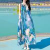 Casual Women Dresses Summer Clothes Short Sleeve Elegant Loose Long Dress Beachwear