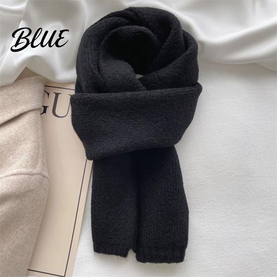 Cold Weather Scarf Neck Wrap Warm Women Color Thickened Knitting Solid Soft Thermal Casual Outfit