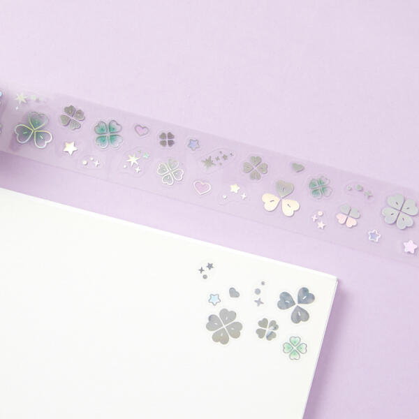 Bullet Journaling Lucky Green Clover Washi Kiss-Cut Sticker