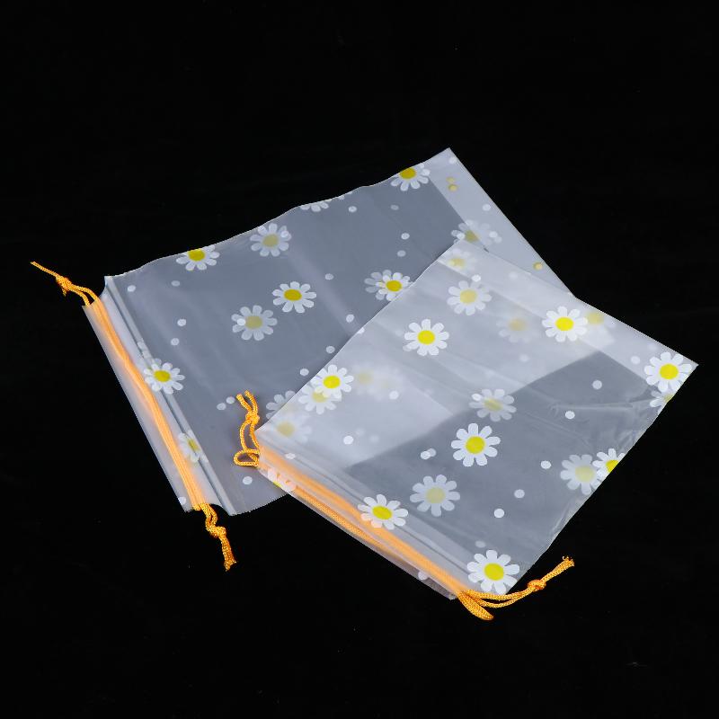 20Pcs Transparent Waterproof Travel Cosmetic Bag Towel Socks Plastic Drawstring Storage Bag Bathroom Transparent Beach