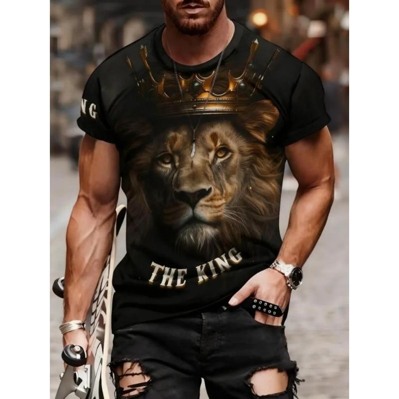 Men's 3D Printed T-Shirt Short Sleeve O-Neck Pullover Casual Top