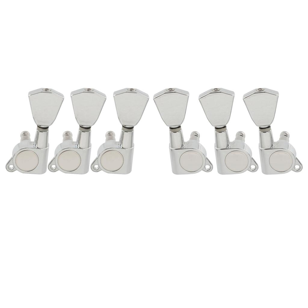 Musiclily Pro Keystone Metal Style Tuners for Chrome Keystone Buttons 3+3 LP,