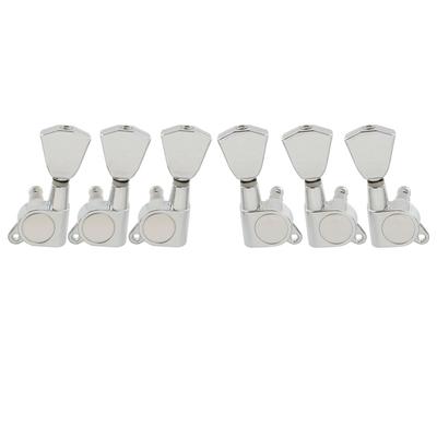 Musiclily Pro Keystone Metal Style Tuners for Chrome Keystone Buttons 3+3 LP,