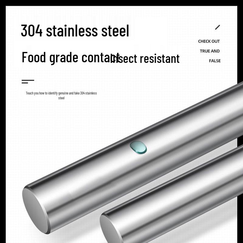 Lanno 304 Stainless Steel Non-Stick Rolling Pin for Dumplings and Noodles