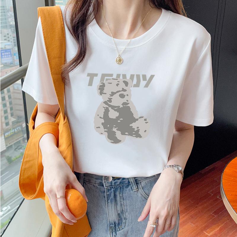 VEZFAA Damenmode Casual Sommer Frühling Kurzarm O-Ausschnitt Blusen & Hemden