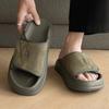 2025 Summer New Outdoor Beach Shoes Men's Light and Comfortable Cool Slippers 471288 Olive green-J