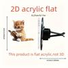Płaska akrylowa dekoracja 2D, „Odświeżacz samochodowy” Kot czytający w okularach Akrylowy klips do kratki wentylacyjnej samochodu, Piękny prezent dla przyjaciół, Płaska dekoracja 2D