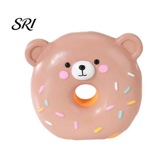 Interactive Dog Toy Donut Animal Latex Squeaky Chew Puppy Teething for Aggressive Chewers Fetch Play