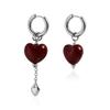1 Pair Earrings Sweet Cool Fashion Asymmetrical Festival Gifts Flower Daily Wear For Women Personality Ear Buckles Heart-shaped  Jewelry