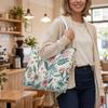 Floral Printed Tote Bag for Women Casual Daily Shoulder Bag Lightweight Fashion Handbag for Shopping Travel