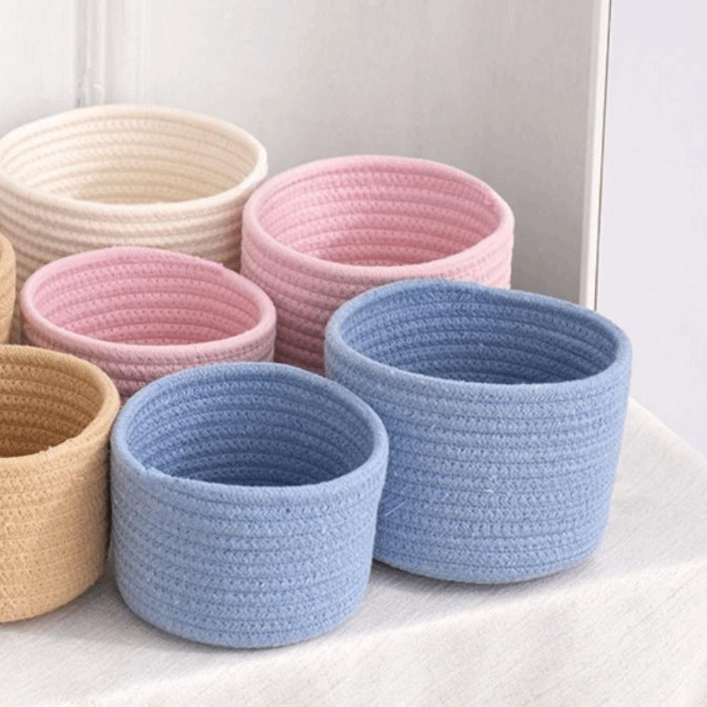 Cosmetics Basket Cotton Rope Storage Basket Nordic Style Woven Storage Basket Keys
