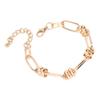 Chain Bracelet Alloy Gold Bracelet Simple Oval Hollow Bracelet Jewelry for Women