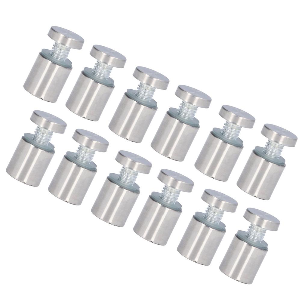 12 ks Distanční šroub Nerezová ocel 19x25mm Nástěnný Reklamní upevňovací sada Kit