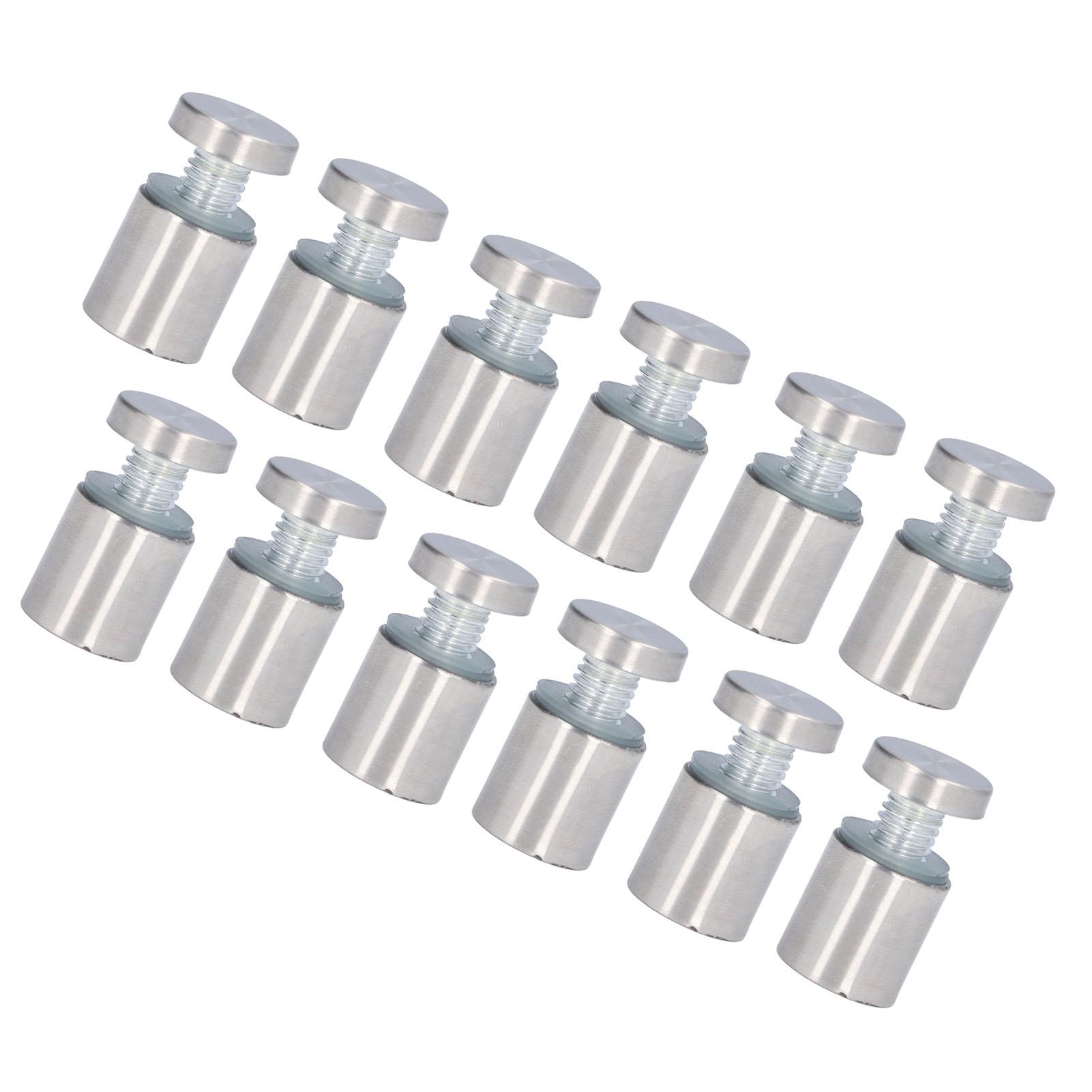 

12 шт. Винт-стойка из нержавеющей стали 19x25 мм Настенный крепежный набор для рекламы