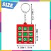 4PCS Keychain Chess OX Game Key Chain Pendant Lightweight Portable Puzzle Game Key Ring for Children Adults