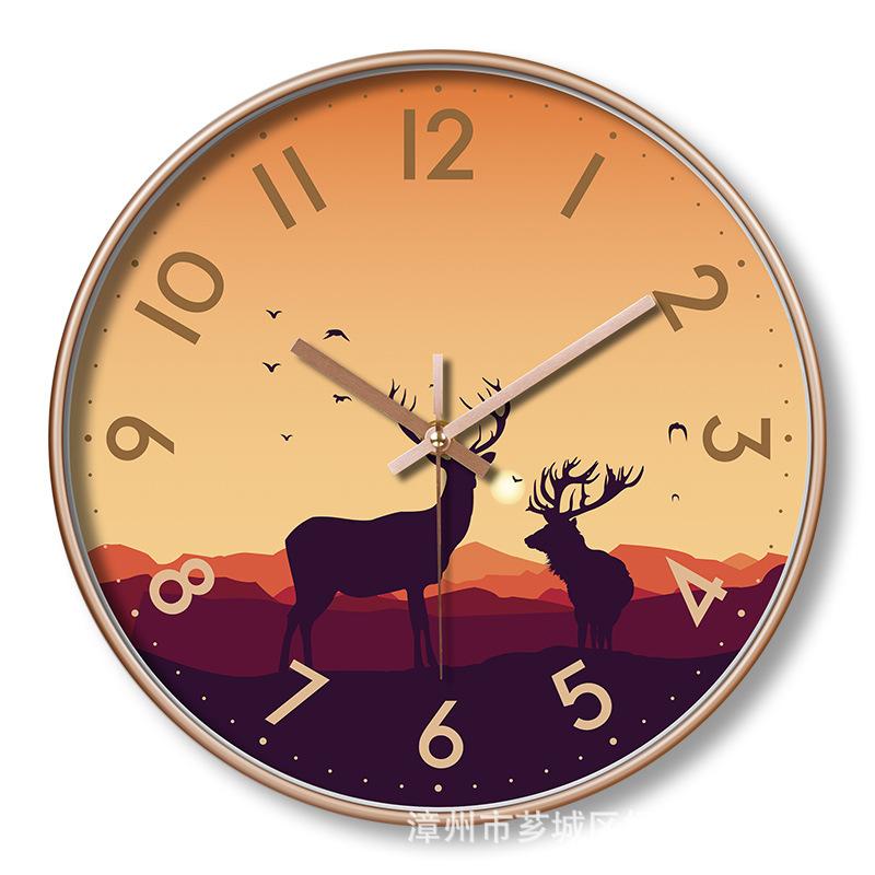 Plastic Silent Wall Clock Creative Fashion Living Room Wall Clock Clock Wall Clock 12 Inches 30CM