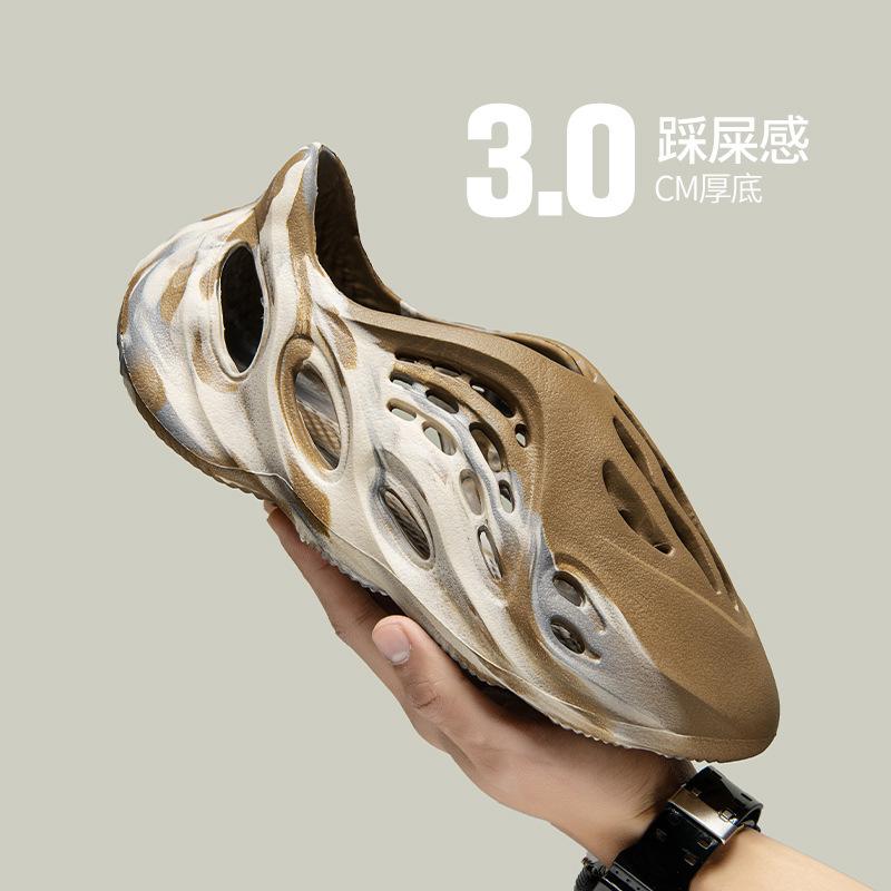 Hole shoes slippers summer cool slippers black colorful coconut camouflage blue brown pink large size beach shoes